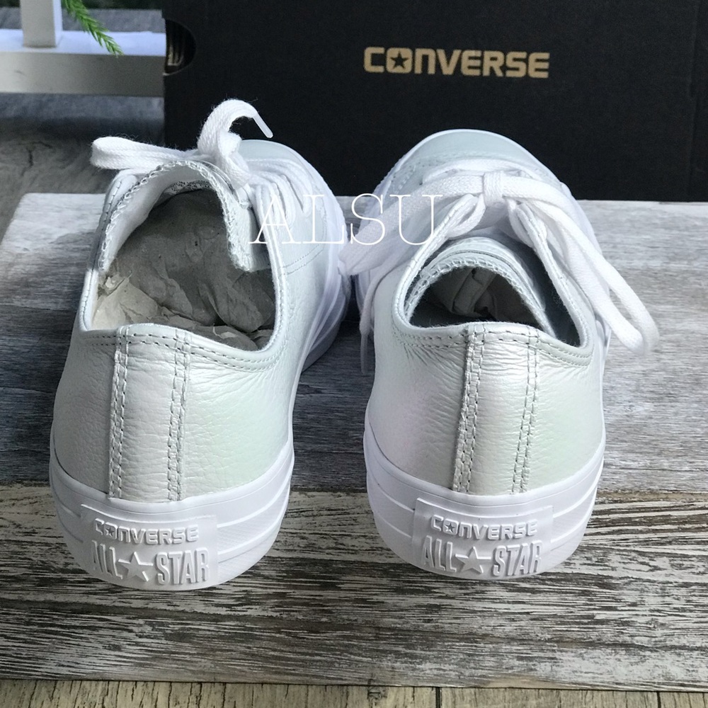 NWT Converse Ctas OX White White Pearls W AUTHENTI - Picture 5 of 8